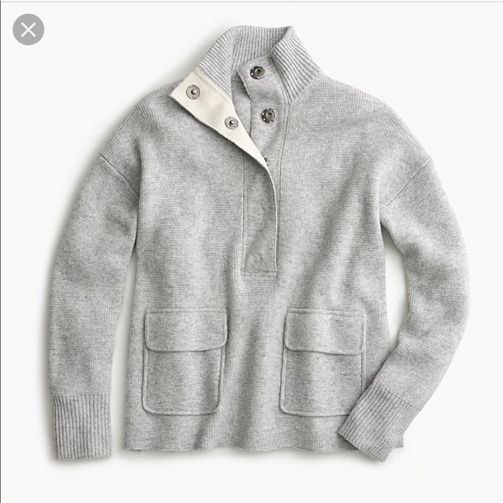 J Crew Pullover Sweater with Snaps
